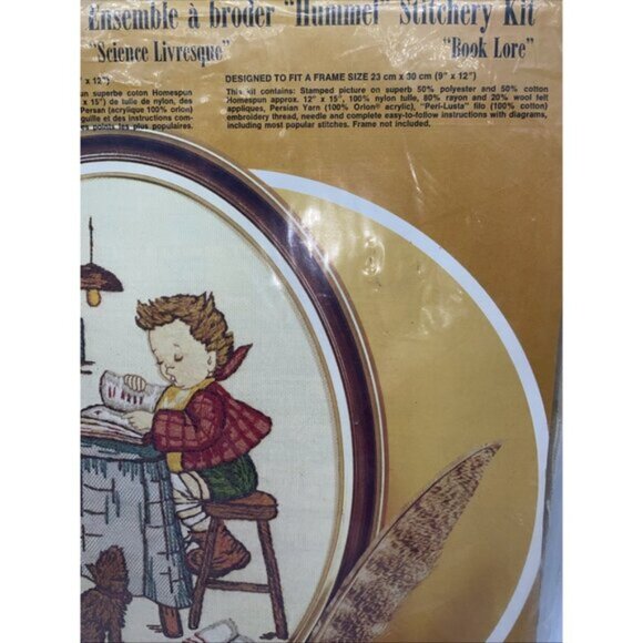 Hummel Book Lore 0770 Needlecraft Stitchery Kit National Paragon Corp Vintage - Picture 3 of 10